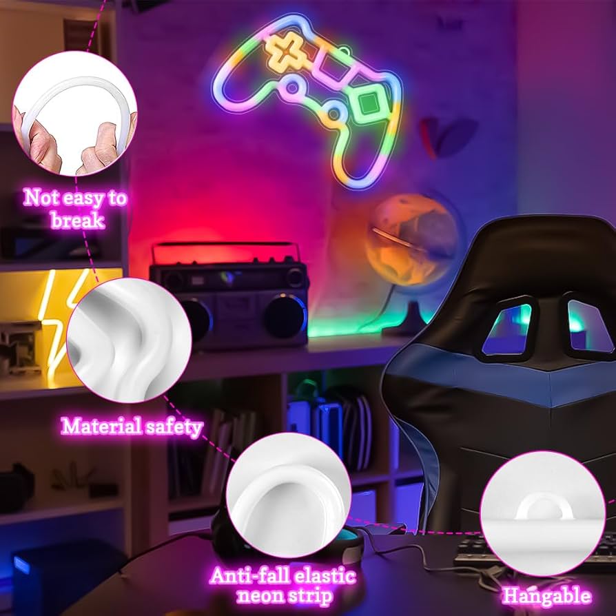 Gaming Neon Schild Wanddeko LED Schild Schlafzimmer
