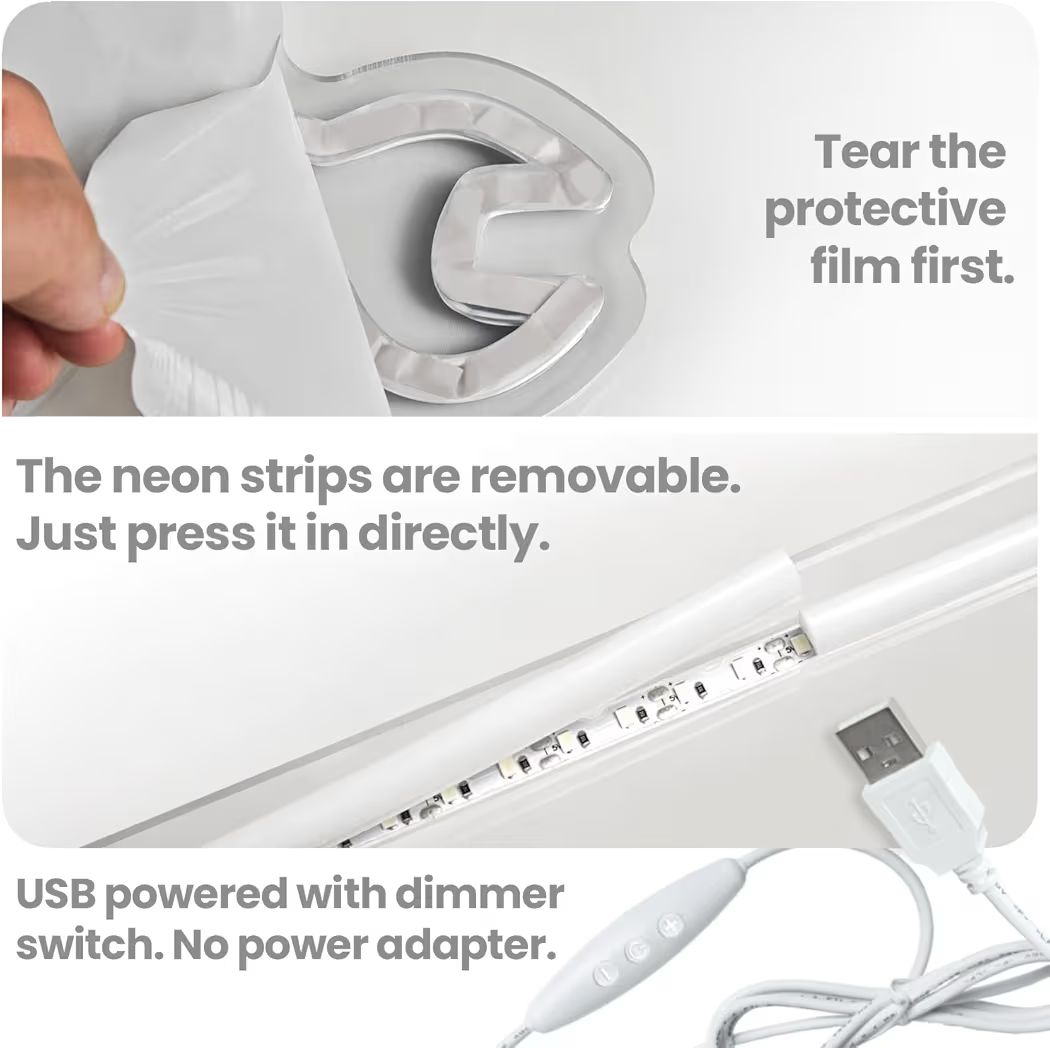 LED Neon Schild Capybara Tier Neonlicht USB Zimmer