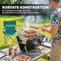 Tragbarer Holzkohlegrill Kofferdesign Grill Kohlegrill BBQ