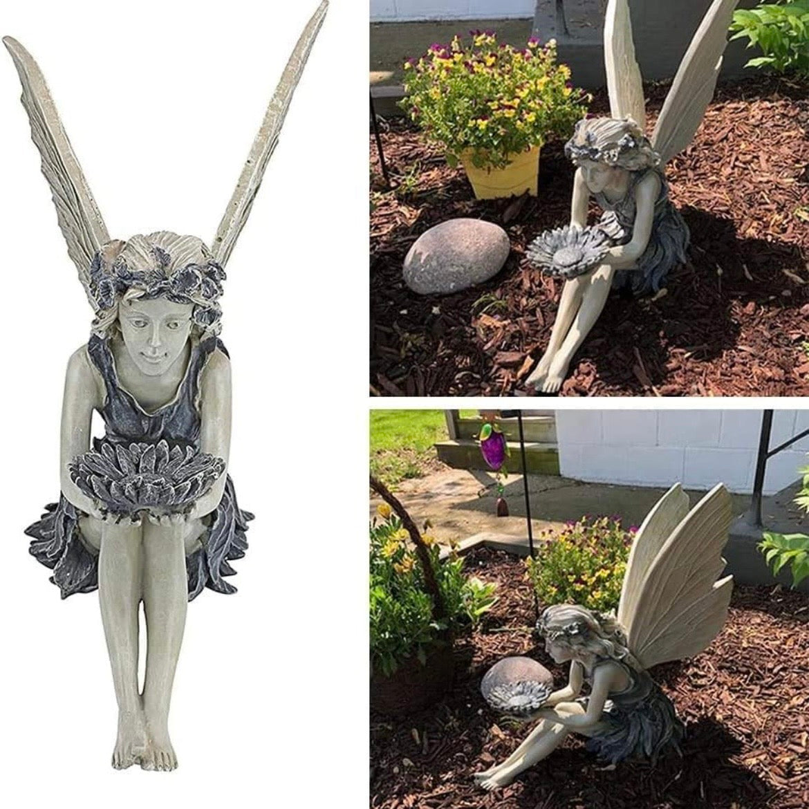 Gartendeko Gartenstatue Elf Statue Dekoration Garten