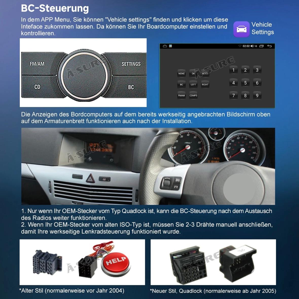 Android14 Apple Carplay Autoradio Für Opel Astra H Vectra Corsa C D Zafira B SWC