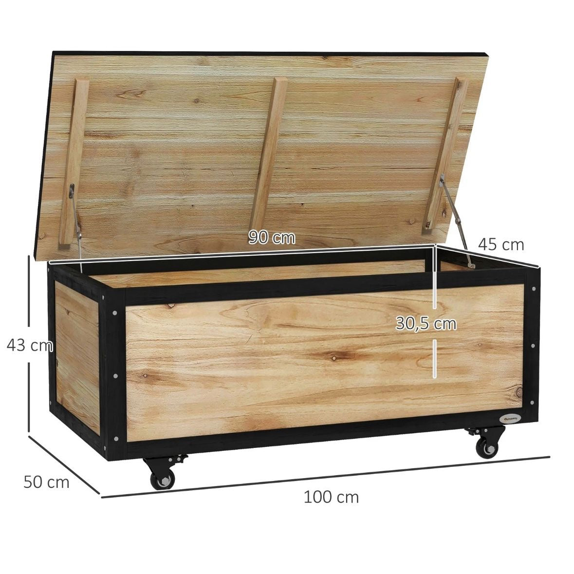 Gartenbox Holz Auflagenbox 121L Aufbewahrungsbox Balkon