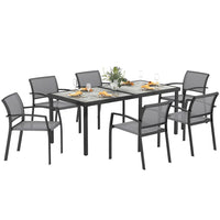 Sitzgruppe 7tlg Essgruppe 6 Personen Esstisch Gartenmöbel