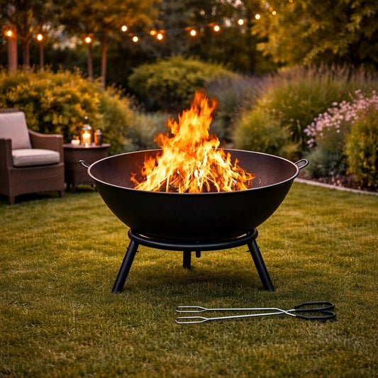 Feuerstelle 58cm Feuerschale Lagerfeuer Grill Feuer Gartengrill