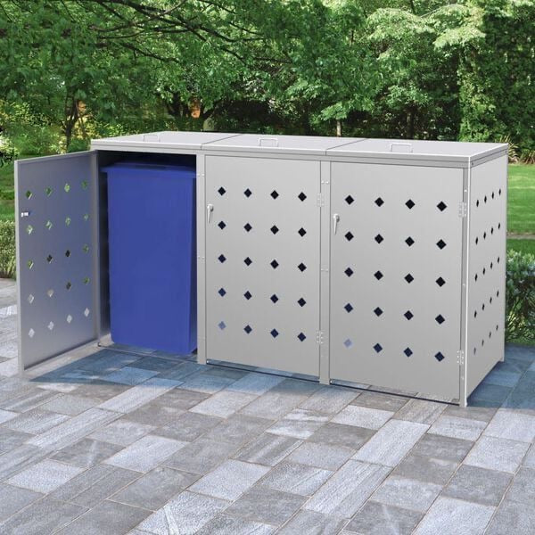 3x240L Mülltonnenbox Mülltonnen Tonnen Müllboxen