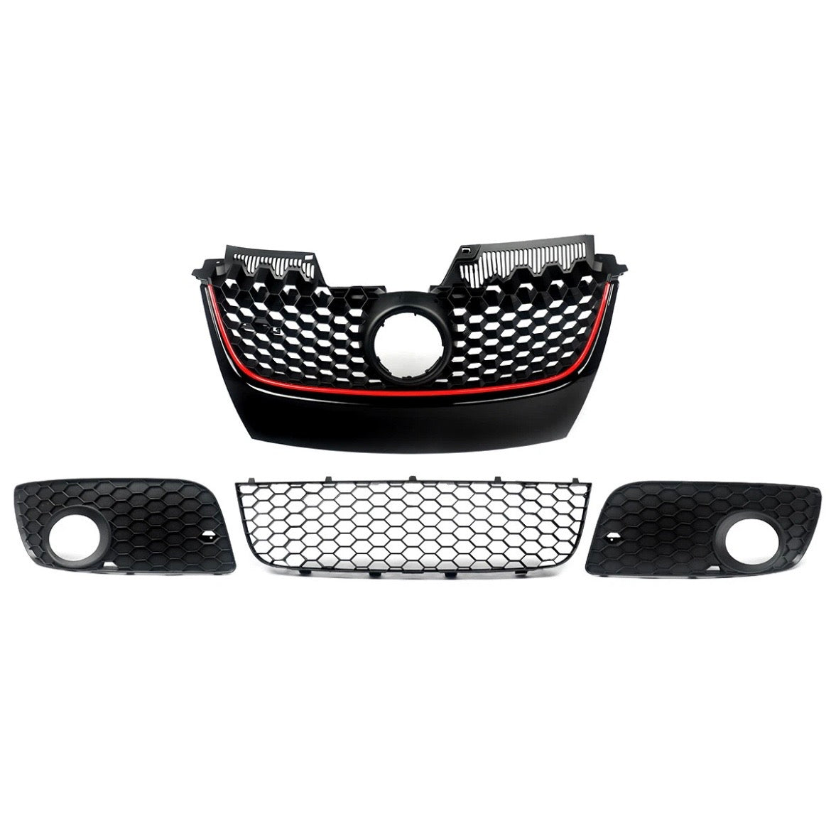 Vorne Zentral Kühlergrill Gitter Für VW GOLF Mk5 ESTATE GTI Jetta 06-09 Schwarz