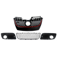 Vorne Zentral Kühlergrill Gitter Für VW GOLF Mk5 ESTATE GTI Jetta 06-09 Schwarz