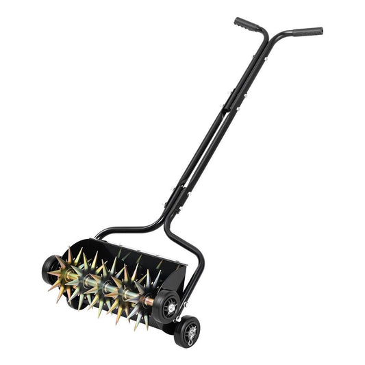 Rasenlüfter Walze Manuell 45cm Aerifizierer für Rasen 5cm Spikes