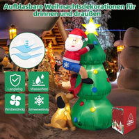 183cm Aufblasbar LED Weihnachtsbaum Weihnachtsmann Hund Deko