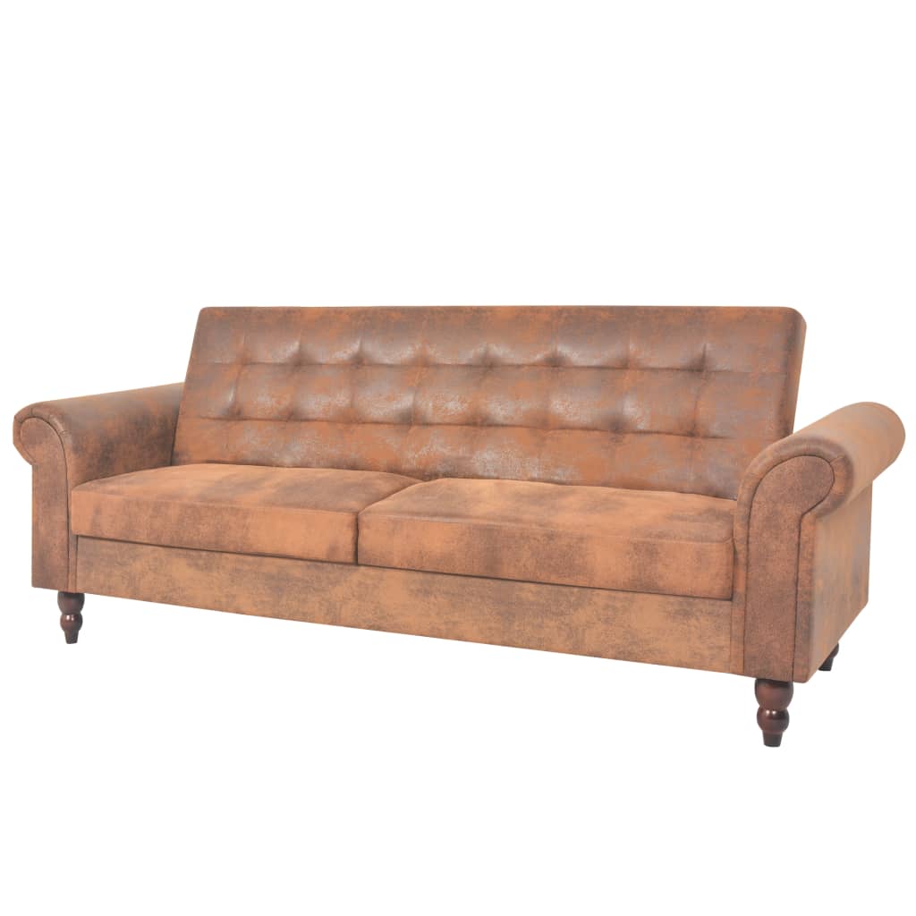 2-Sitzer Schlafsofa Sofa Kunstwildleder Bettsofa 196x82cm