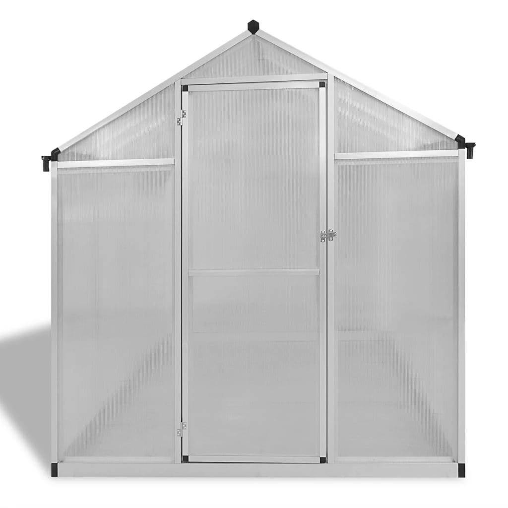 Gewächshaus mit Fundament Aluminium Polycarbonat 4,6 m² Treibhaus