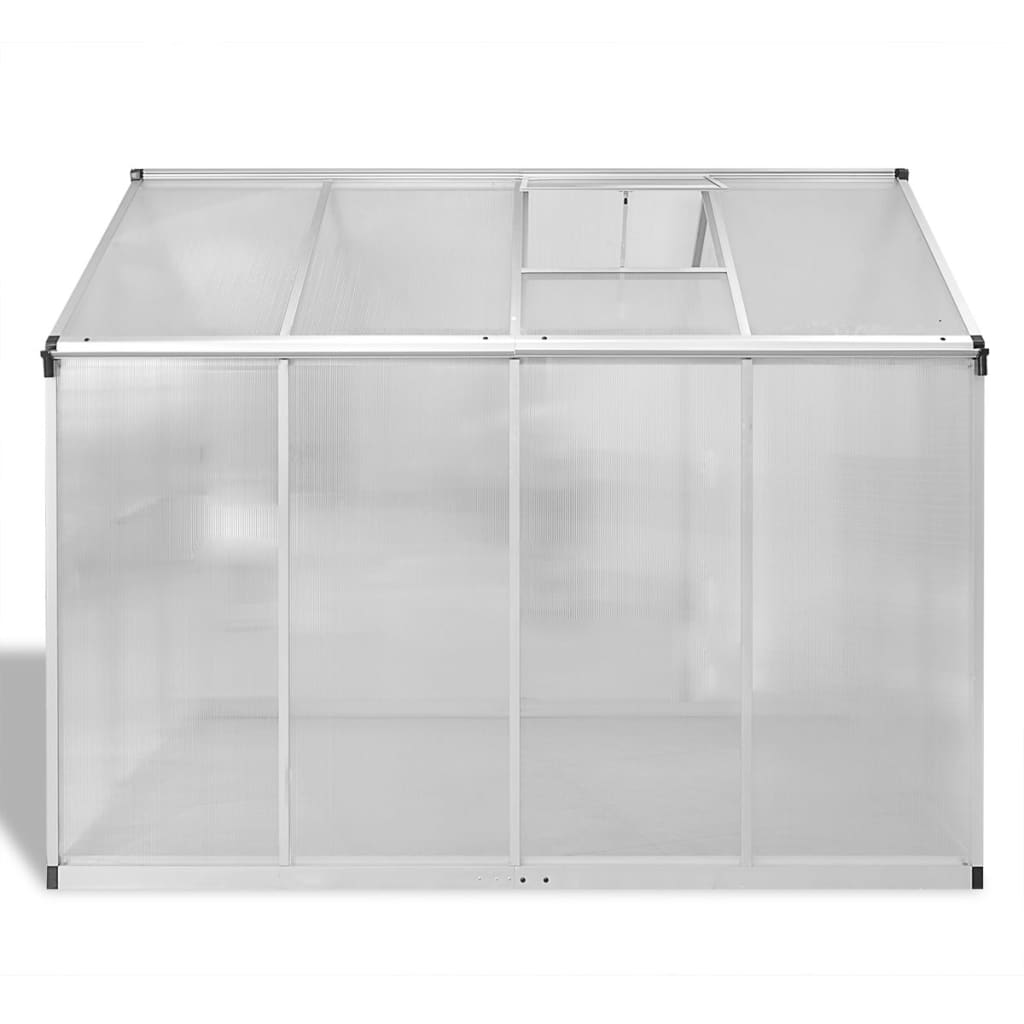 Gewächshaus mit Fundament Aluminium Polycarbonat 4,6 m² Treibhaus