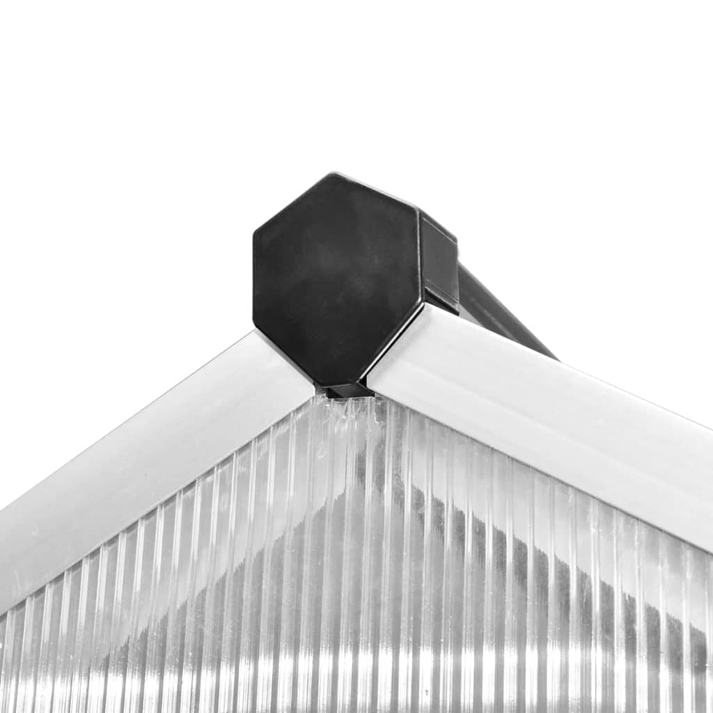 Gewächshaus mit Fundament Aluminium Polycarbonat 4,6 m² Treibhaus