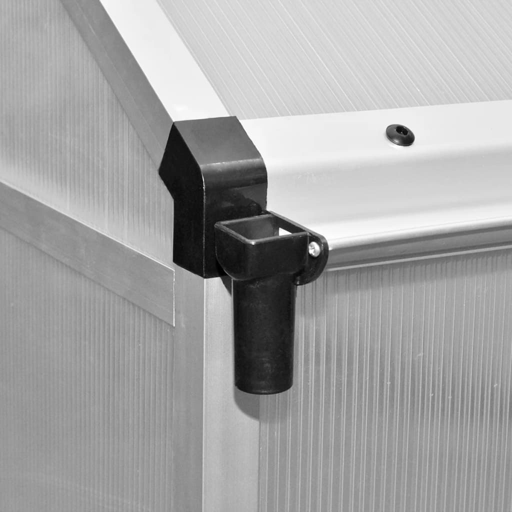 Gewächshaus mit Fundament Aluminium Polycarbonat 4,6 m² Treibhaus