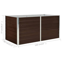 Hochbeet Garten Beet 160x80x77cm Braun Gartenbeet Pflanzkasten