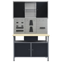 Werkbank 3 Werkzeugwaende 1 Wandschrank Werkstatt Arbeitsplatz Werkstatteinrichtung