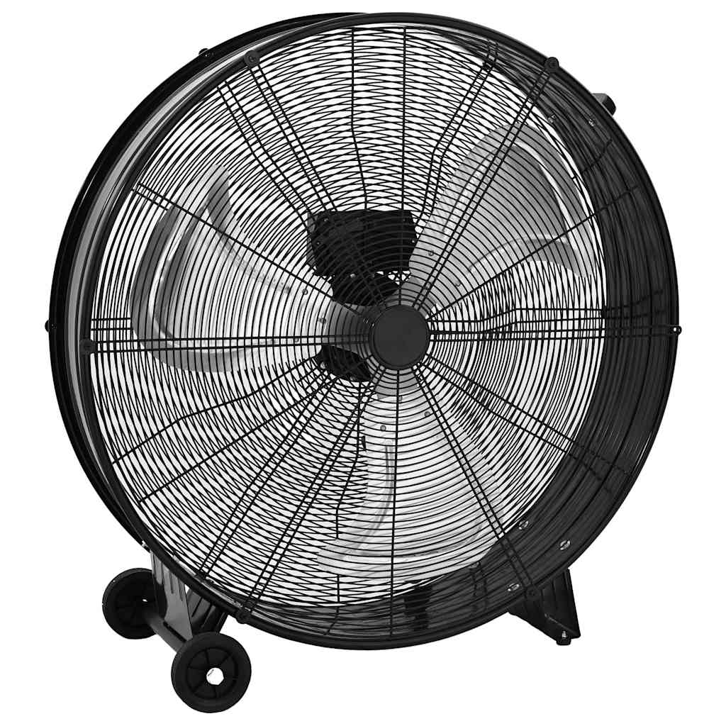 Trommelventilator Industriell 77 cm 187 W Standventilator Rollen 3 Stufen