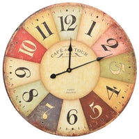 Vintage Wanduhr 60cm Retro Design Uhr Wanddekoration Dekoration