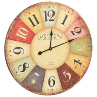 Vintage Wanduhr 60cm Retro Design Uhr Wanddekoration Dekoration