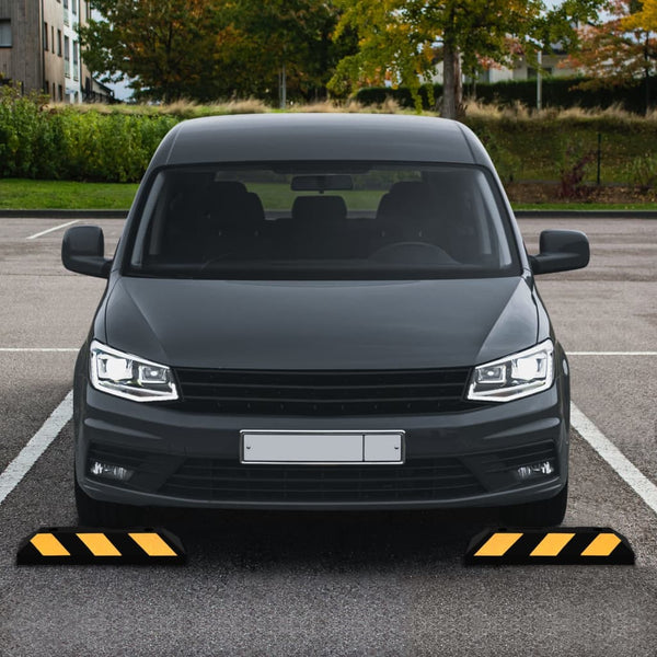 2x Reflektierende Parkblöcke Parksperre Parkplatz Block Reflektion