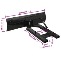 Schneeschild für Gabelstapler 150x38cm Stahlblech Räumschild Winkelverstellbar