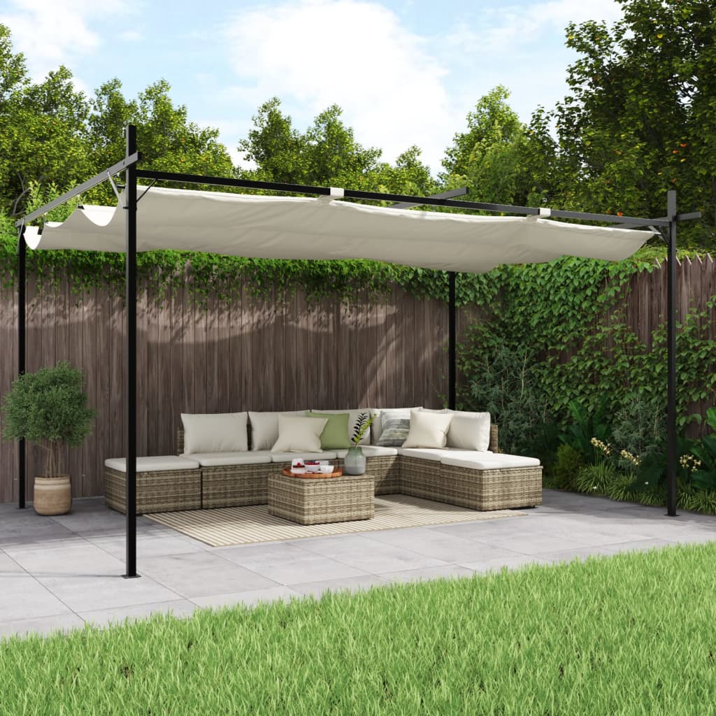 Pergola Schiebedach Pavillon 395x292x230cm Dach Gartenpavillon