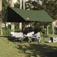 Tarp Plane 438x376x212cm Olivgrün Wasserdicht Campingplane Sonnensegel