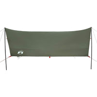 Tarp Plane 438x376x212cm Olivgrün Wasserdicht Campingplane Sonnensegel