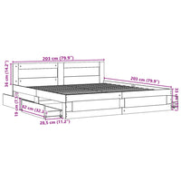 Bettgestell 200x200cm Weiß Holzwerkstoff Bett Lattenrost Doppelbett