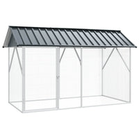 Vogelkäfig Anthrazit 227x112x141 cm Verzinkter Voliere Vogelhaus