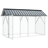 Vogelkäfig Anthrazit 227x112x141 cm Verzinkter Voliere Vogelhaus