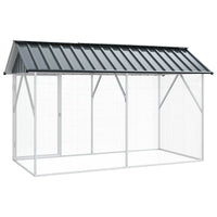 Vogelkäfig Anthrazit 227x112x141 cm Verzinkter Voliere Vogelhaus