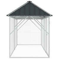 Vogelkäfig Anthrazit 227x112x141 cm Verzinkter Voliere Vogelhaus