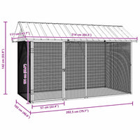 Vogelkäfig Anthrazit 227x112x141 cm Verzinkter Voliere Vogelhaus