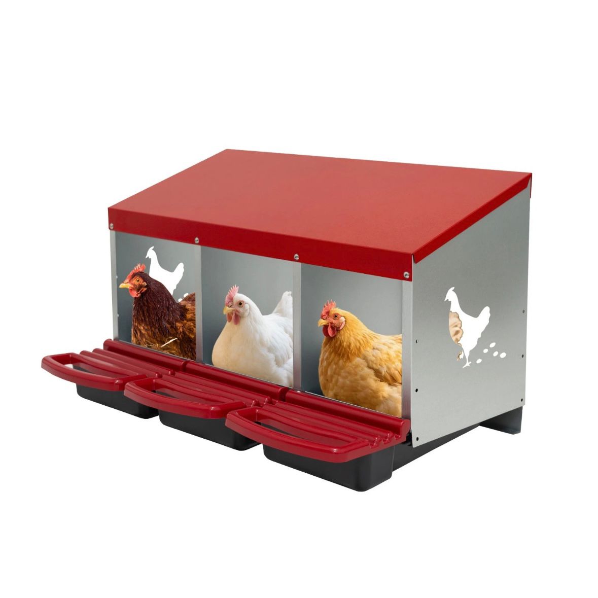 3er Legenest Hühnernest Brutnest Legebox für Hühner