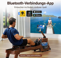 Wasser Rudergerät Massivholz Rudermaschine Fitness Home Gym Training
