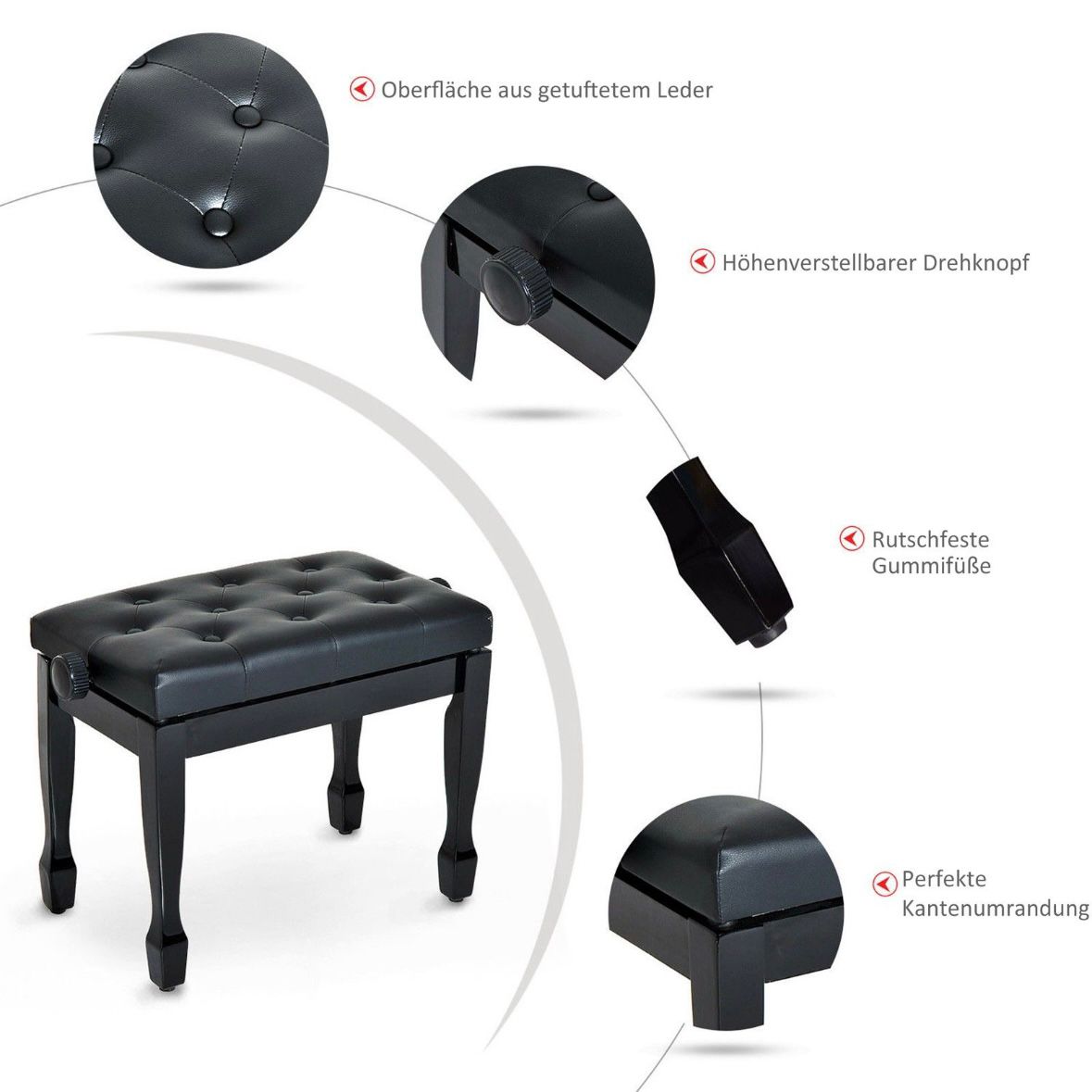 Klavierhocker Klavierbank Musikinstrumenten Hocker