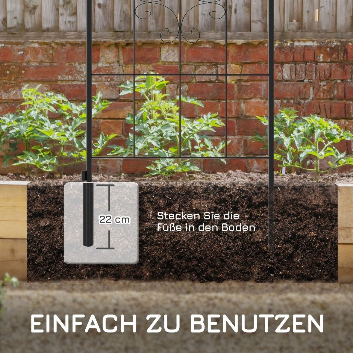 Rankgitter 2er Set Rankhilfe Spalier Rosenbogen Gartenbogen