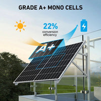 200W 12V Solarpanel Set Monokristallin Laderegler Kabel