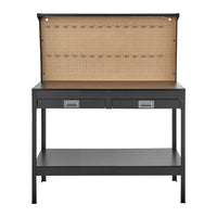 Werkbank LED Werkstatttisch 120cm Lochwand Werkstatt Werkzeugwand