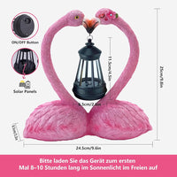 Solar Flamingo Gartenfiguren Herzförmig Flamingo Deko