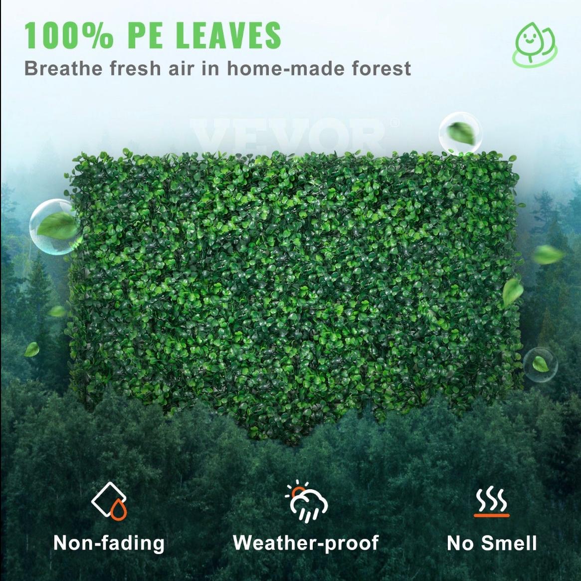 24x Künstliche Pflanzenwand Sichtschutz Hecke