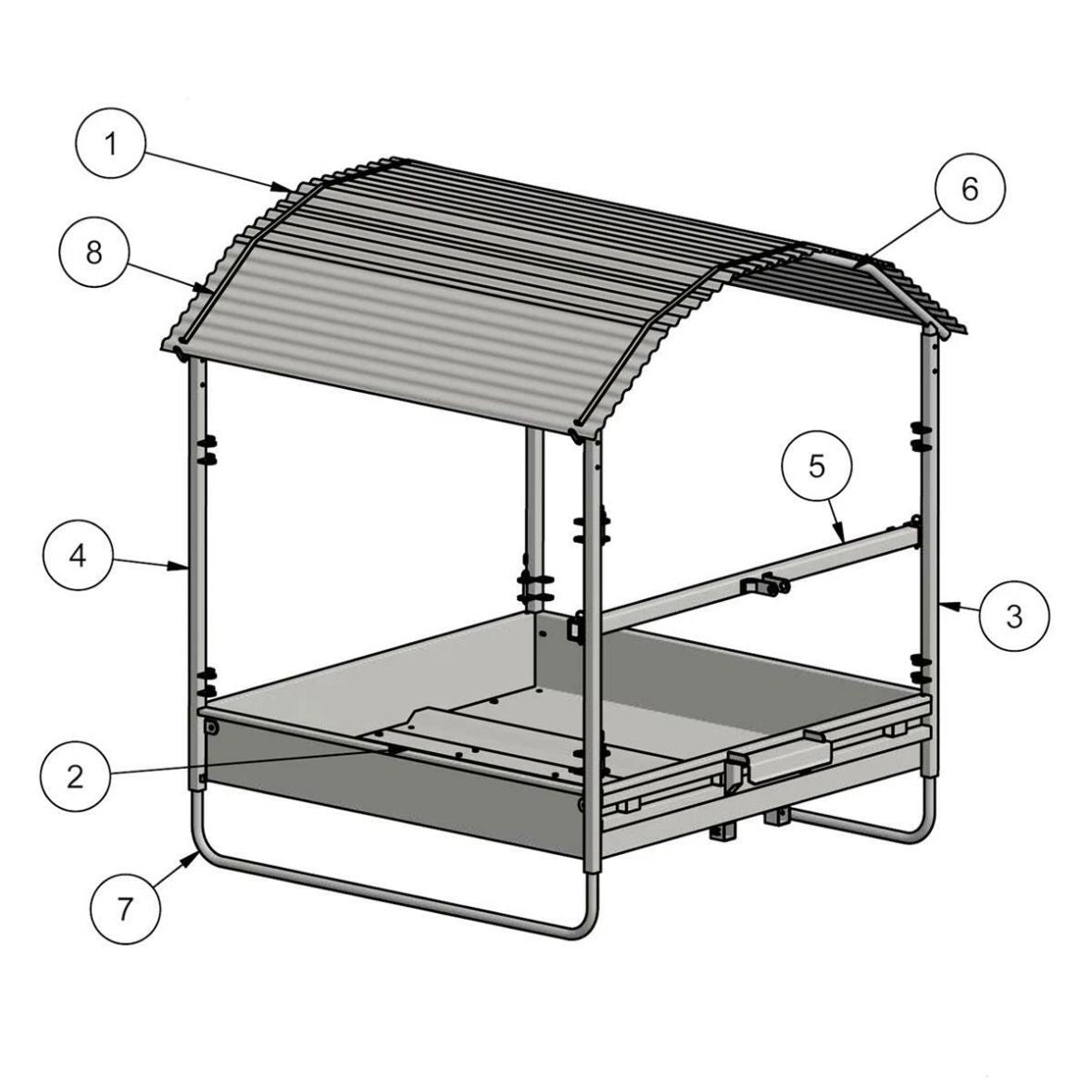 Futterraufe Schrägfressgitter 2x2m 12 Plätze Heuraufe Raufe