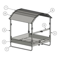 Futterraufe Schrägfressgitter 2x2m 12 Plätze Heuraufe Raufe