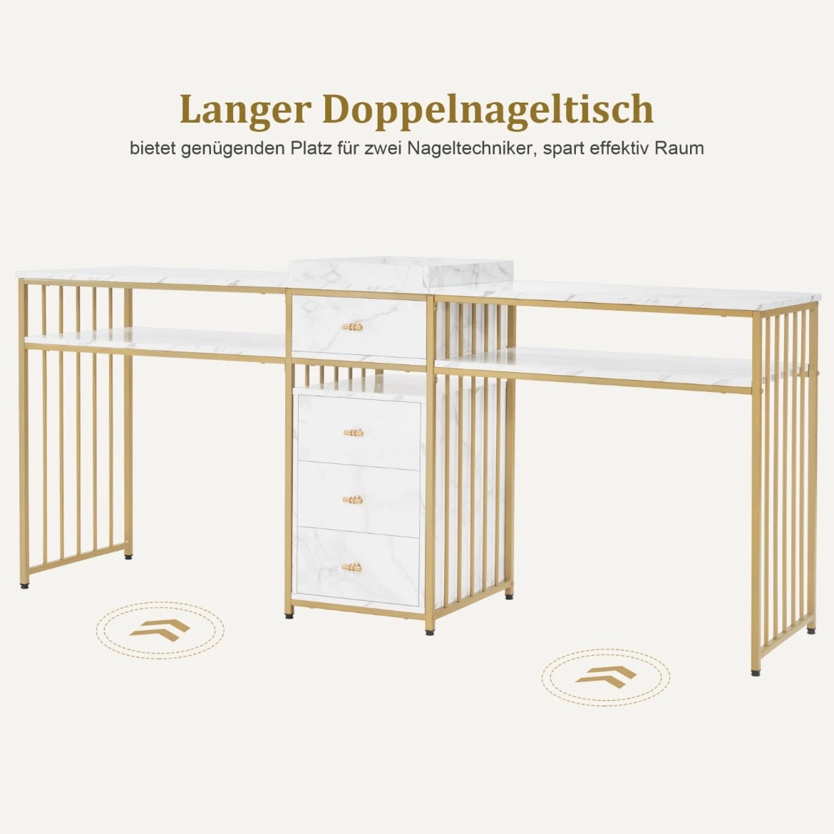 Doppelnageltisch Schubladen Schreibtisch Nageltisch Doppeltisch Tisch