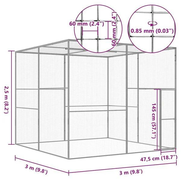Katzenkäfig 3x3x2,5m Voliere 
Haustiere Zubehör Käfig