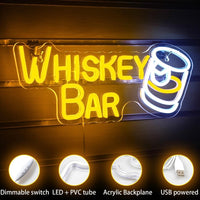 Whiskey Bar Neon Schild LED Neon Wanddekoration Dekoration Wand Beleuchtung
