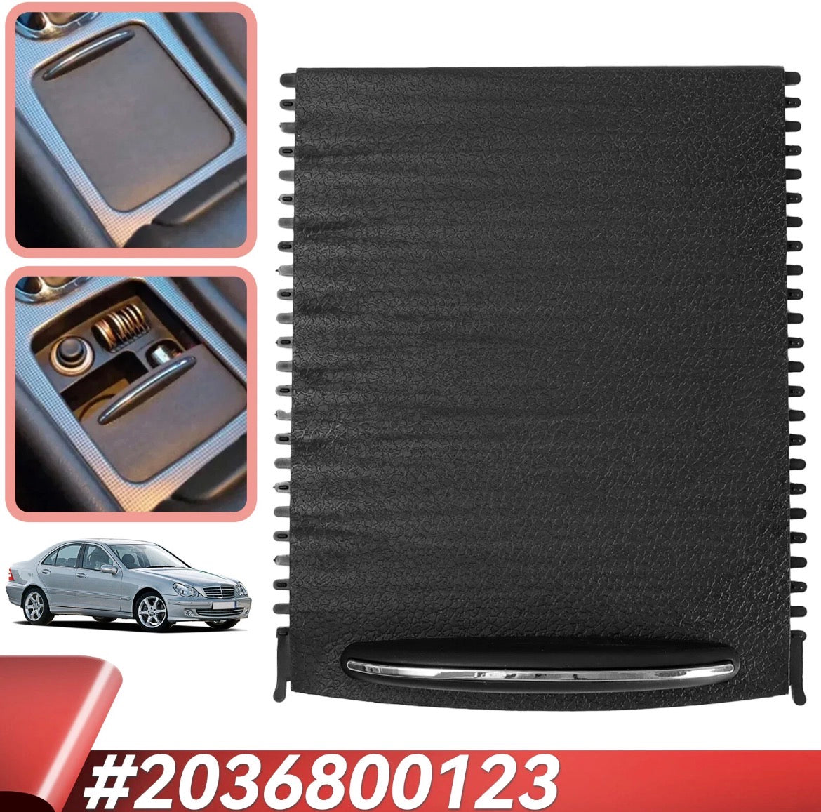 Rollo Mittelkonsolen Abdeckung Blende  Für Mercedes C-Classe W203 S203 2000-2007