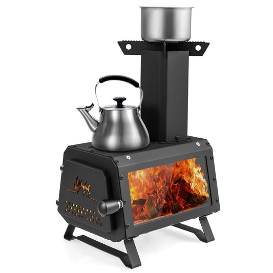 Raketenofen Outdoor Holzofen Campingofen Garten Camping 2 Kochflächen
