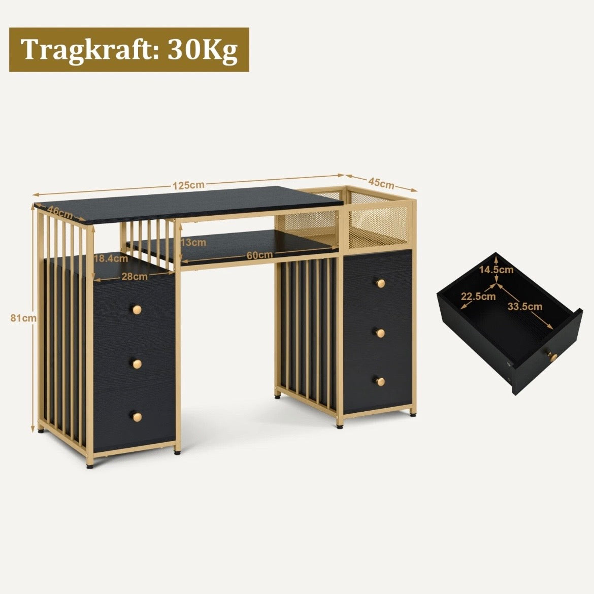 Doppelnageltisch Schubladen Schreibtisch Manikürtisch Tisch
